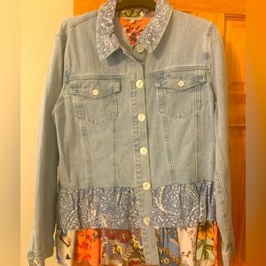 NWT Denim Peplum Jacket